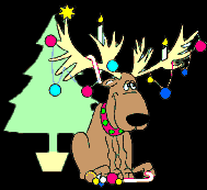 geschmckter Elch mit Weihnachtsbaum