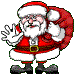Weihnachtsmann winkt