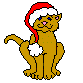 Katze mit Weihnachtsmtze